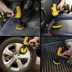 Carregar imagem no visualizador da galeria, Kit de escovas de limpeza para aparafusadora berbequim detalhe automóvel tapetes jantes bancos carro