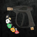 Carregar imagem no visualizador da galeria, pistola de alta pressão para lavagem automóvel com várias opções de bicos de pulverização para uma limpeza fácil e pormenorizada