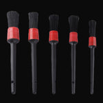 Carregar imagem no visualizador da galeria, Escovas de detalhe para limpeza de automóveis dispostas individualmente, com foco no tamanho e dimensões