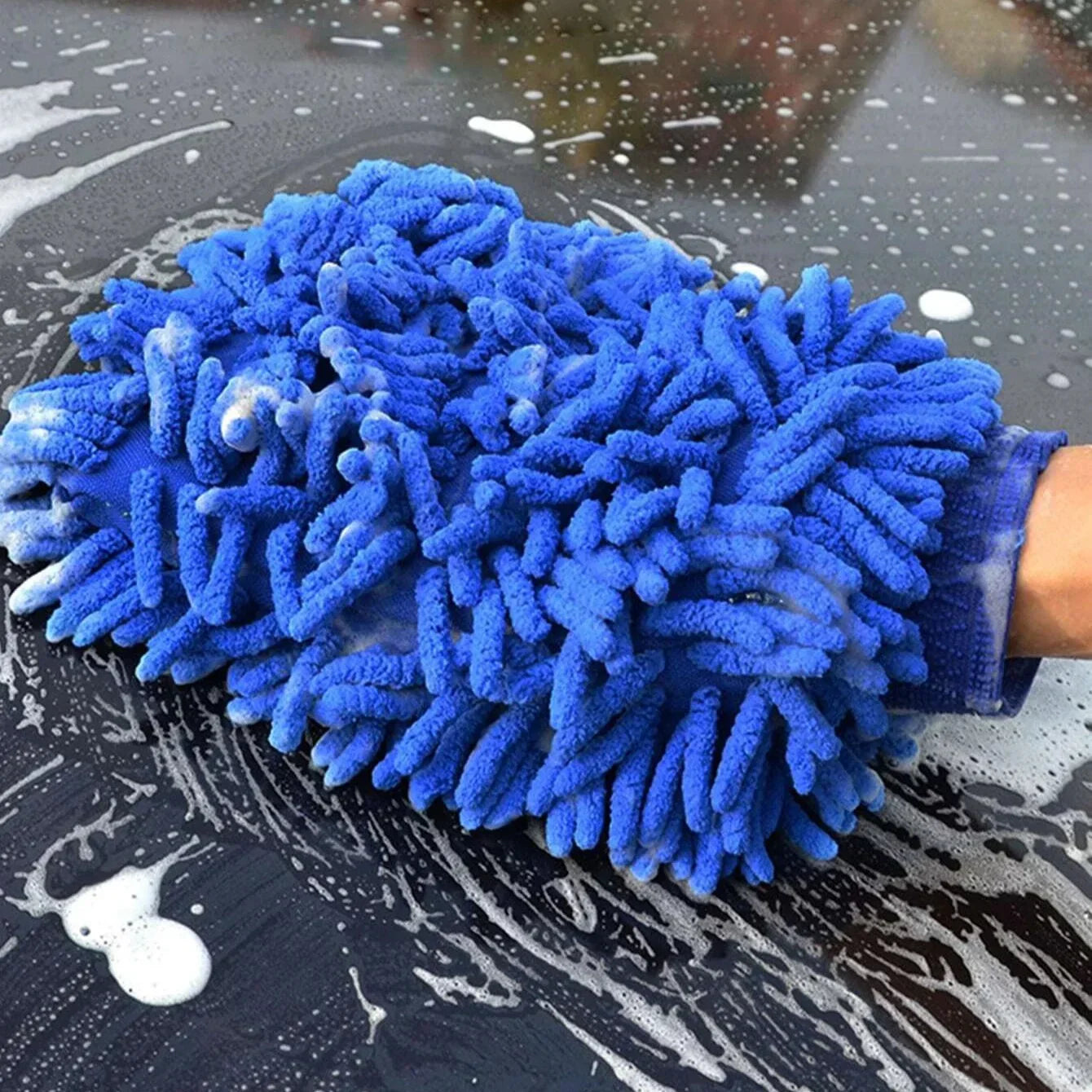 Luva de Lavagem Microfibra 2 em 1: Limpeza Profunda com Máxima Delicadeza