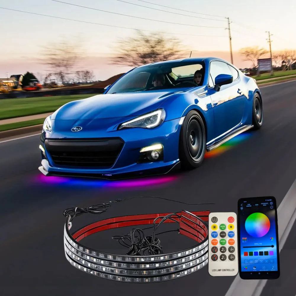 UnderGlow Rainbow: Transforma o Visual do Teu Carro com Iluminação Exterior Multicolorida
