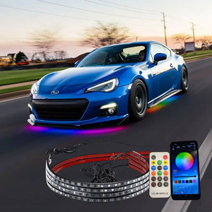 UnderGlow Rainbow: Transforma o Visual do Teu Carro com Iluminação Exterior Multicolorida