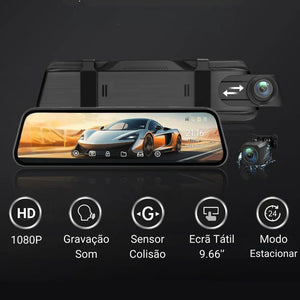 Câmara Espelho Retrovisor 9.66'' HD: Segurança e Visibilidade em Todas as Direções