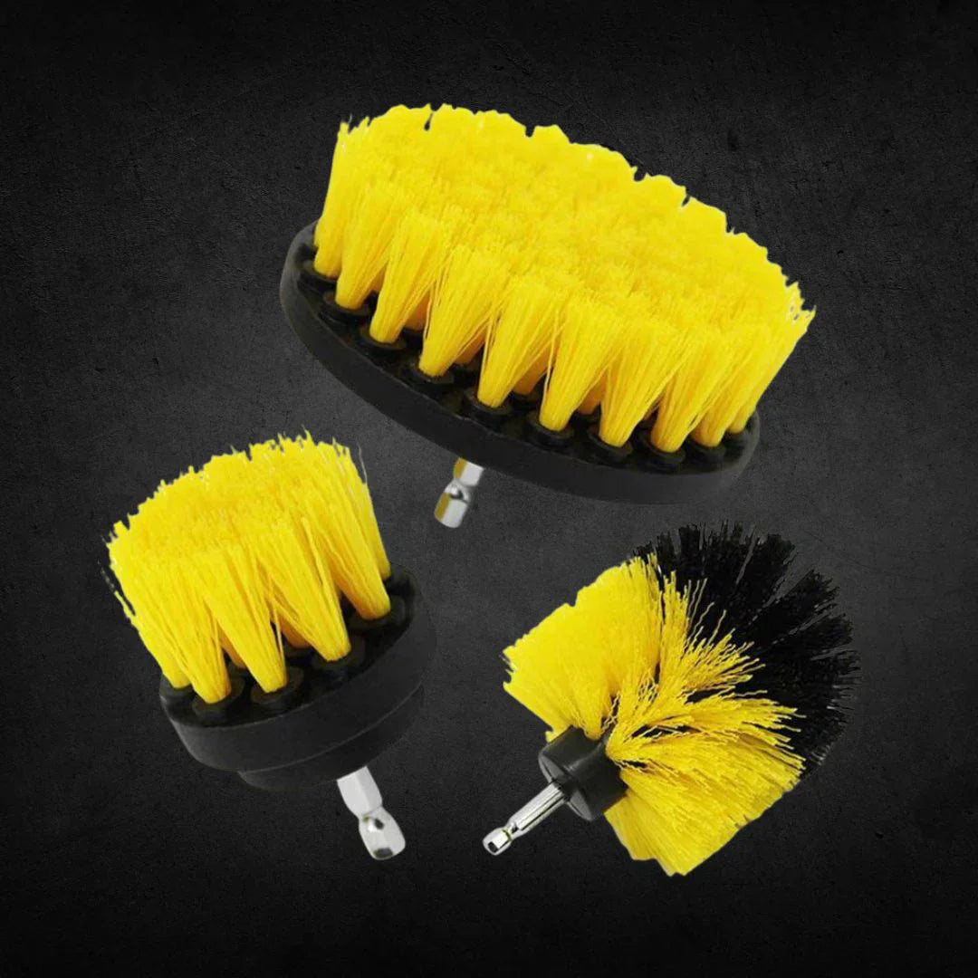 Kit de Escovas para Berbequim: potência e detalhe na limpeza automóvel