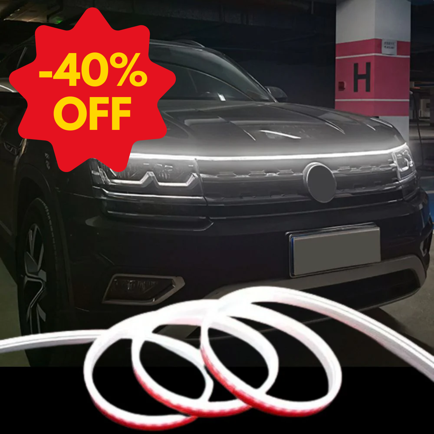 DRL Fita LED para Capô - Tec2GO