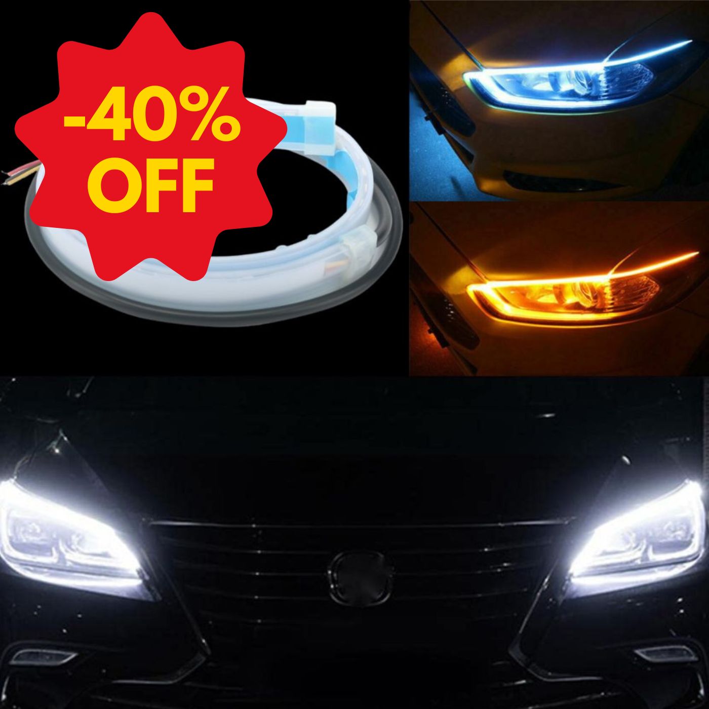 DRL LED Pisca Dinâmico - Tec2GO