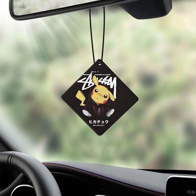 Ambientadores Temáticos pendurados no espelho retrovisor anime pikachu pokemon cheiro carro automóvel