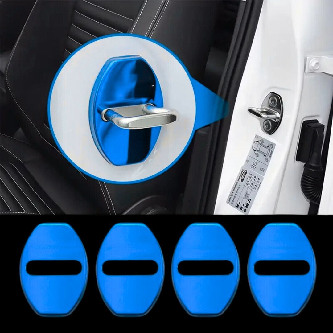 capa para a fechadura da porta do carro automóvel modelo 2 na cor azul