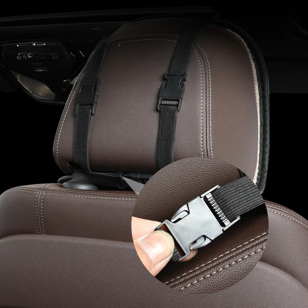 Fecho de segurança encaixe ajustável em capa de banco universal castanho pele sintética para automóveis carro