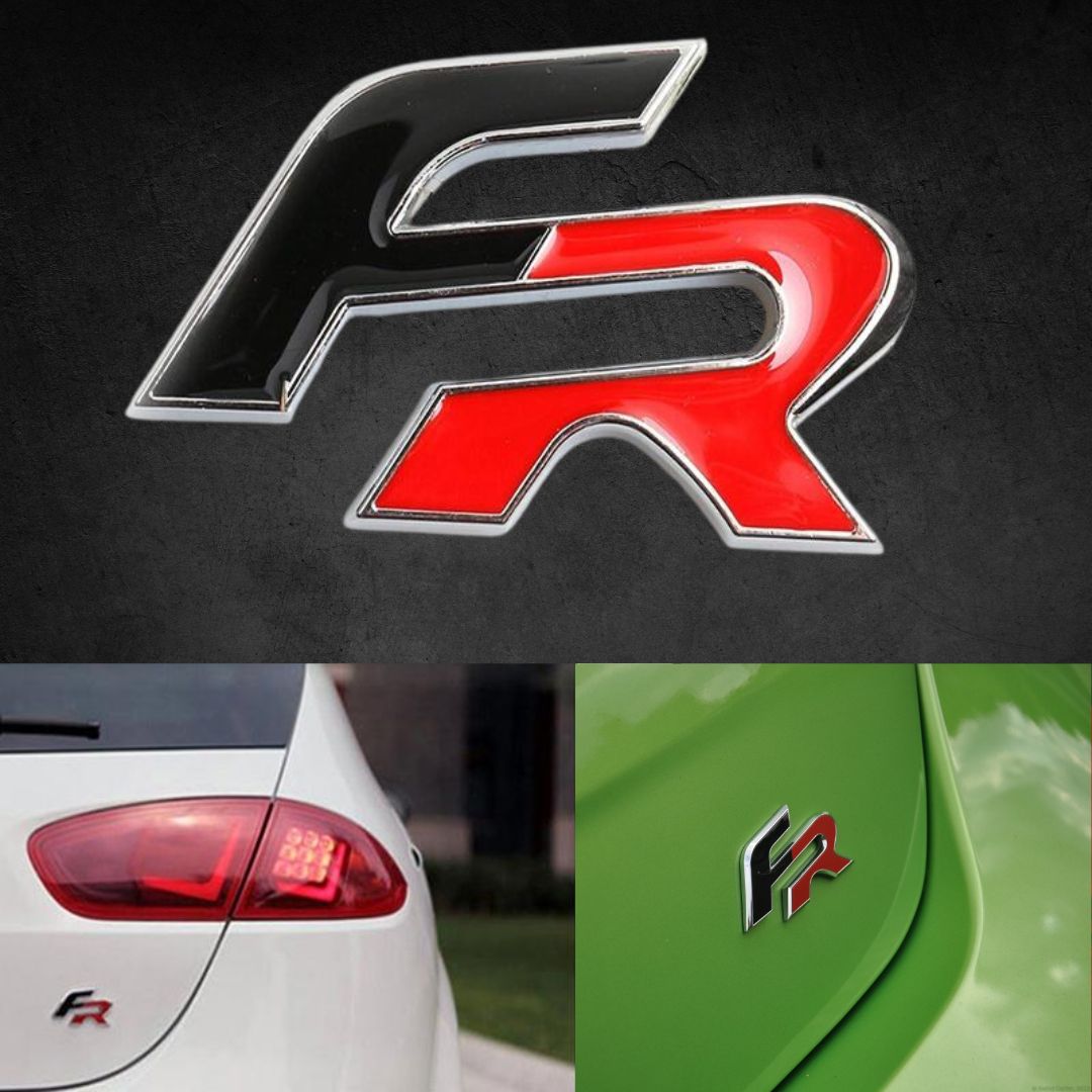 Emblemas de Series Exclusivas FR para carro autocolante metal vermelho preto prateado