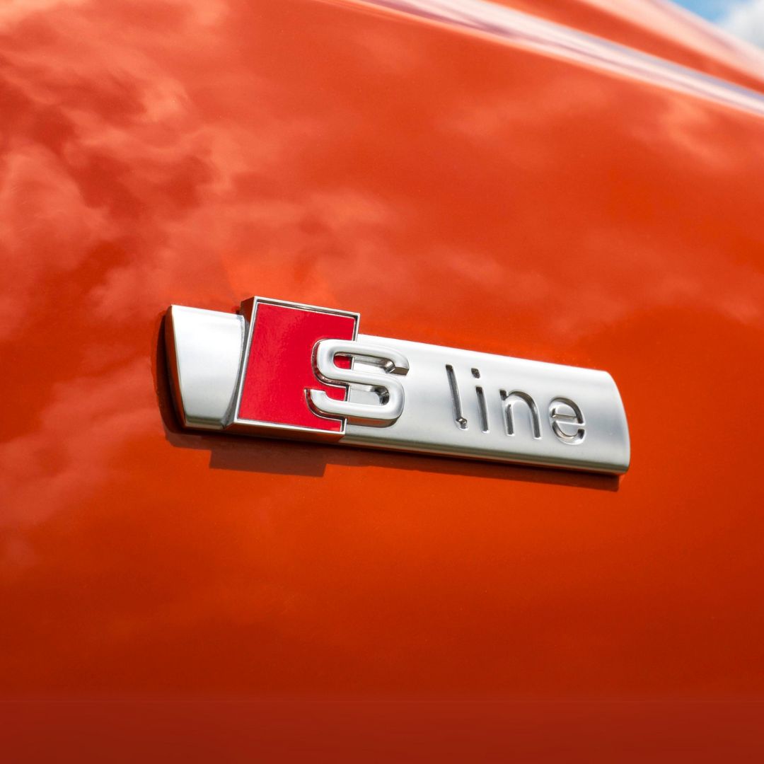 Emblemas de Series Exclusivas S Line para carro autocolante metal vermelho prateado