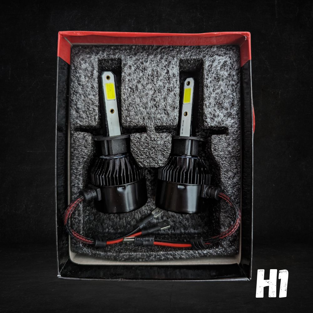 Lâmpadas LED para faróis dentro da caixa modelo H1