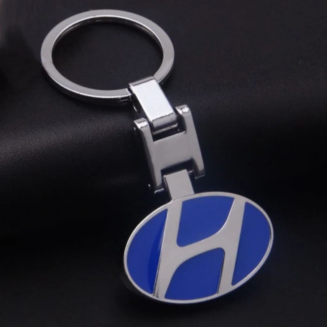 Porta-Chaves com o logótipo e marca hyundai em azul ideal para amantes e fãs de carros automóvel