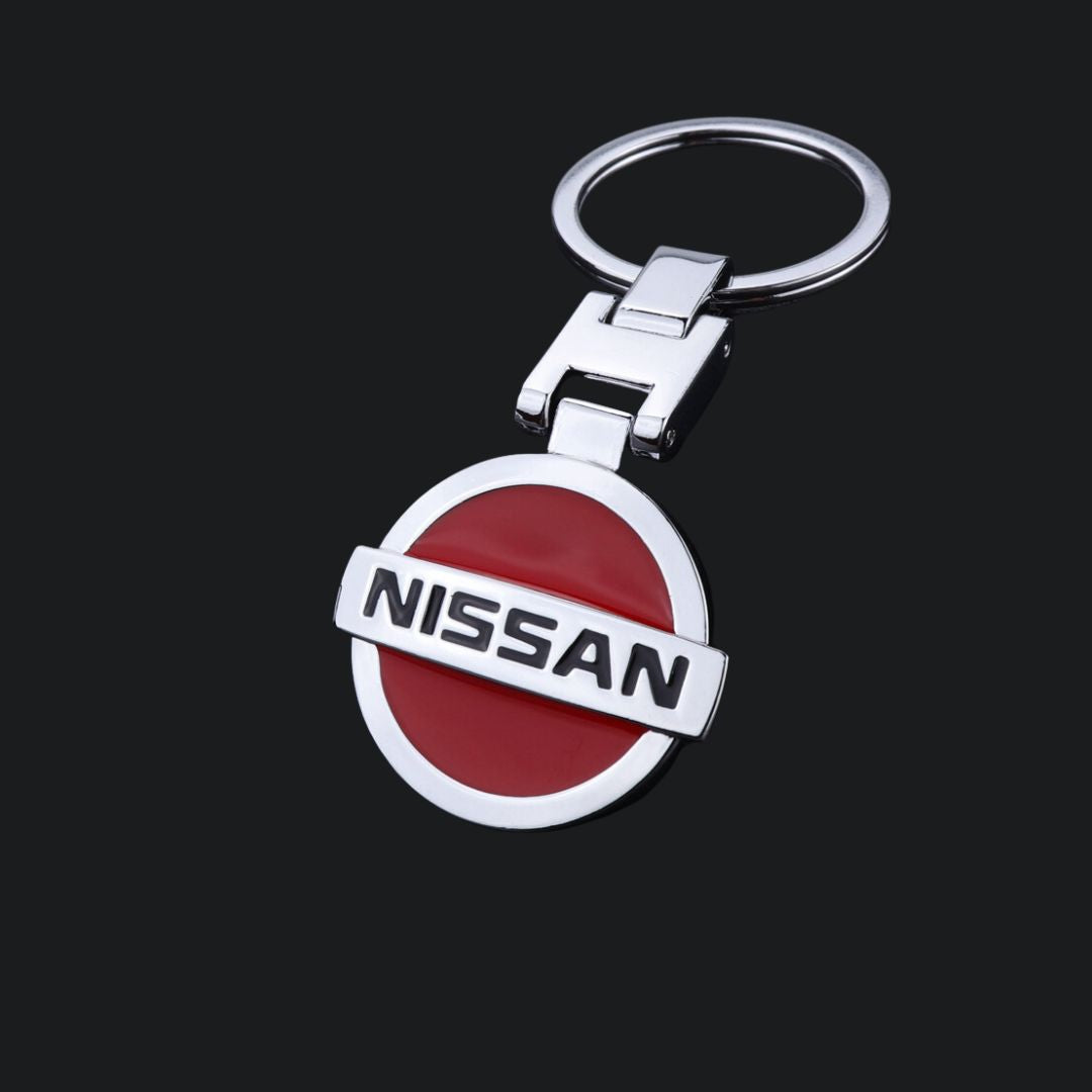 Porta-Chaves com o logótipo e marca nissan em vermelho ideal para amantes e fãs de carros automóvel