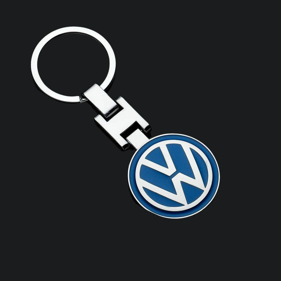 Porta-Chaves com o logótipo e marca volkswagen em azul ideal para amantes e fãs de carros automóvel