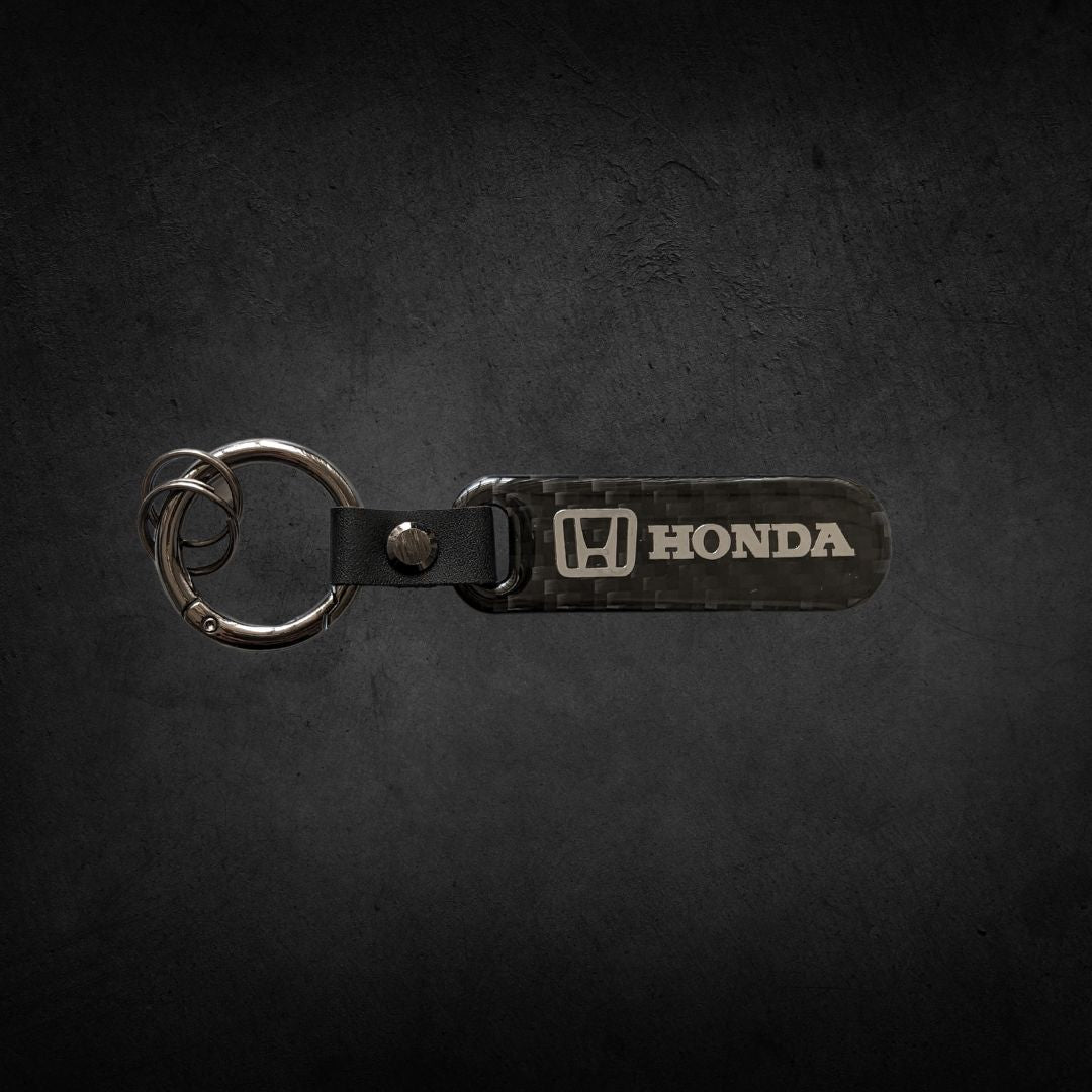 Porta Chaves com Logótipo do carro em carbono da marca honda automóvel preto com argola