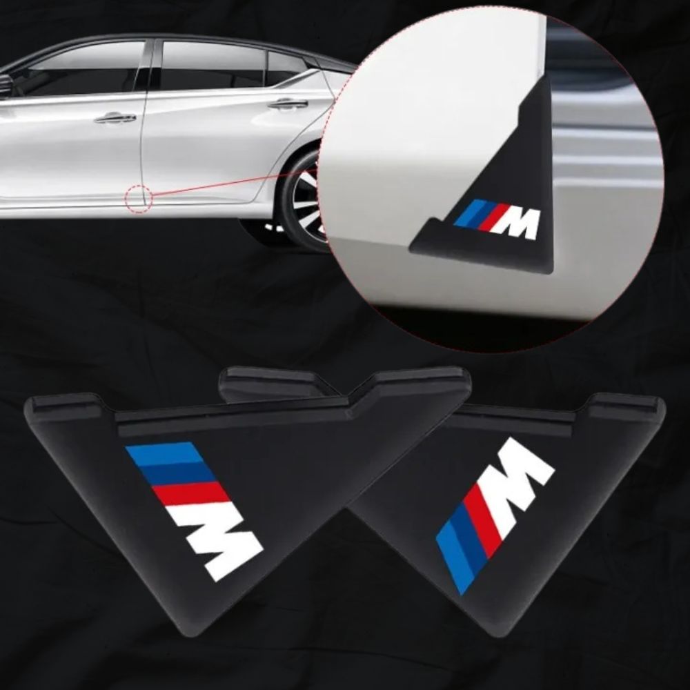 Proteção de canto da porta com Logótipo bmw m performance borracha preto autocolante