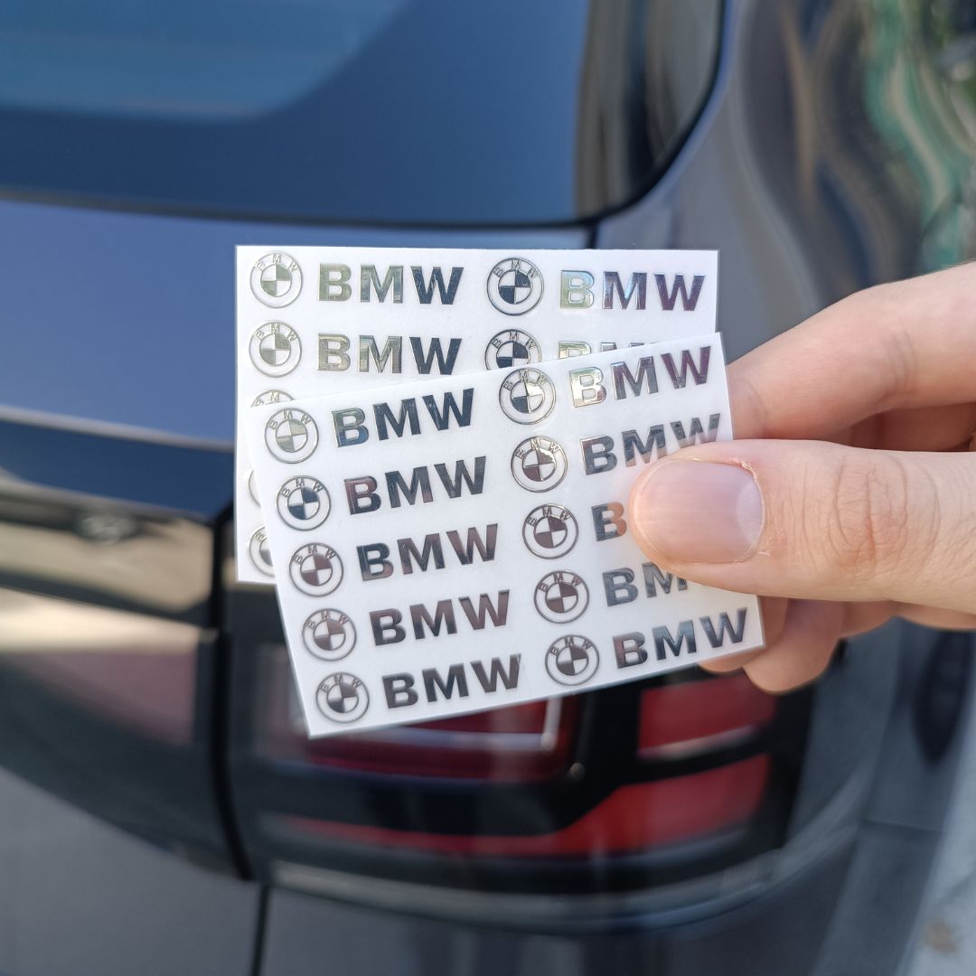 Sticker autocolante metálico com logótipo do carro relevo emblemas bmw automóvel