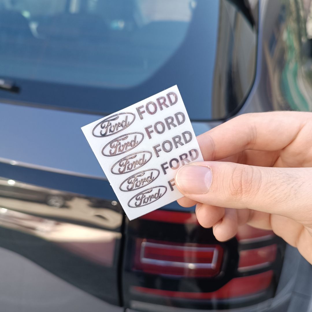 Sticker autocolante metálico com logótipo do carro relevo emblemas ford automóvel