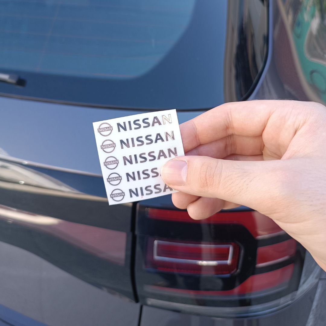 Sticker autocolante metálico com logótipo do carro relevo emblemas nissan automóvel