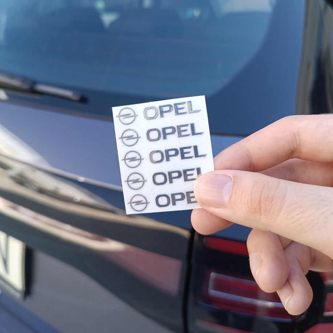 Sticker autocolante metálico com logótipo do carro relevo emblemas opel automóvel