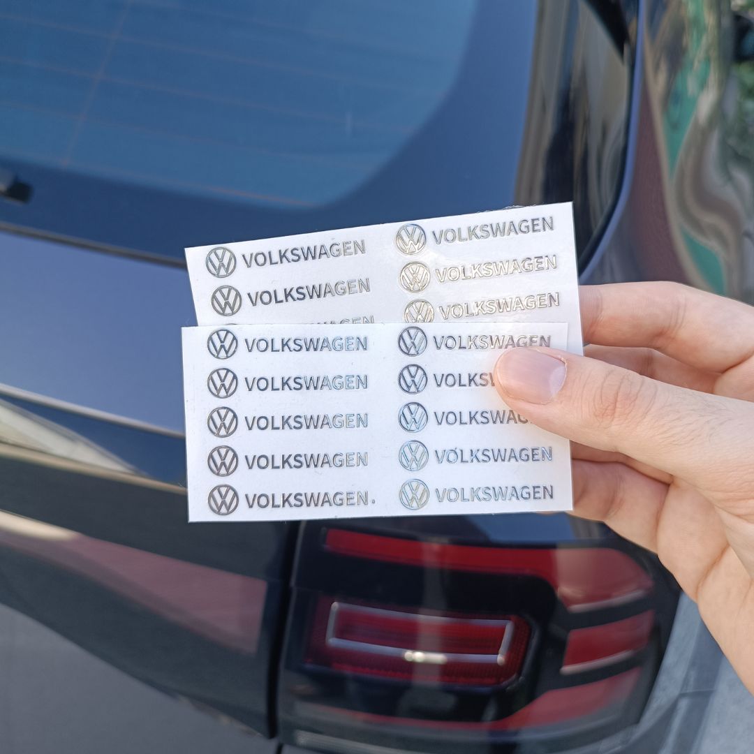 Sticker autocolante metálico com logótipo do carro relevo emblemas volkswagen automóvel