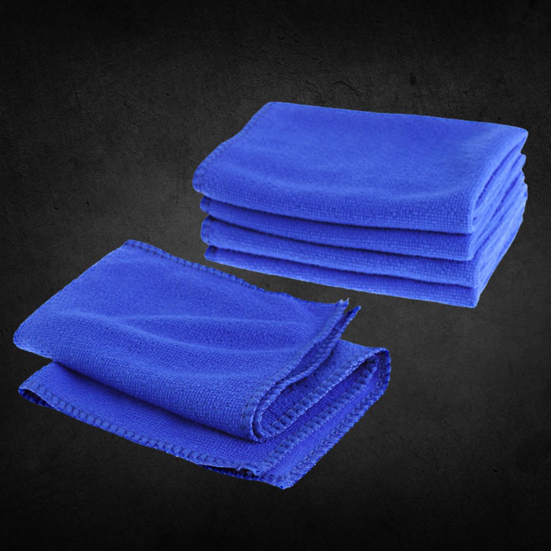 Toalhas de limpeza em microfibra descartáveis na cor azul de uso único alta absorção low cost