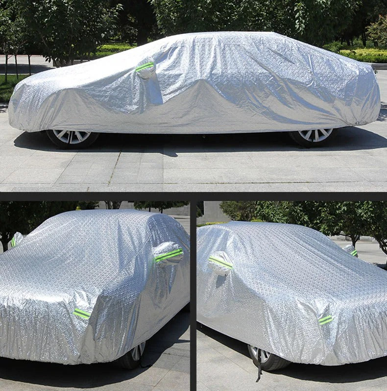 Capa de carro completa Impermeável resistente ao sol contra humidade e sujidade refletiva e com qualidade 