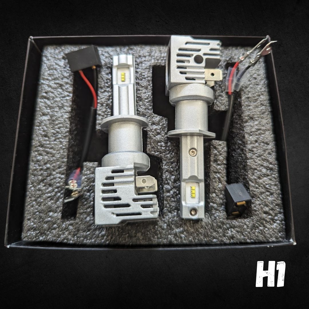 lâmpadas led para faróis versão compacta dentro da caixa modelo h1