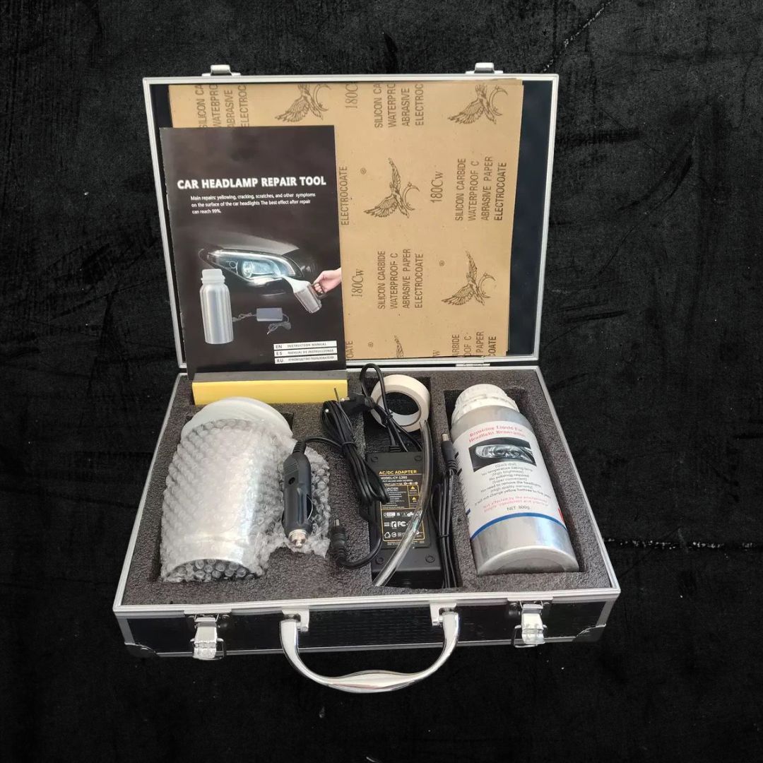 kit de polimento para faróis do carro automóvel com liquido reparação de faróis