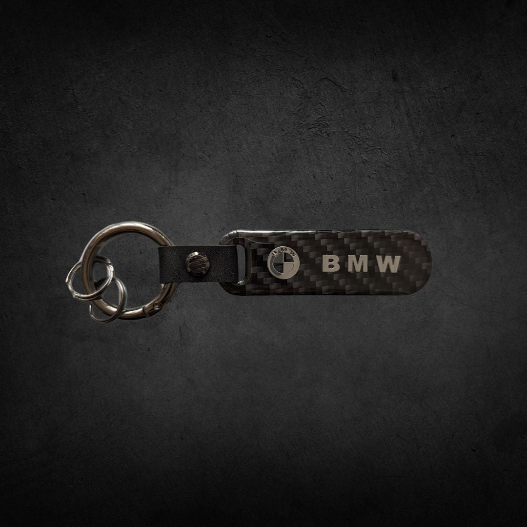 Porta Chaves com Logótipo do carro em carbono da marca bmw automóvel preto com argola