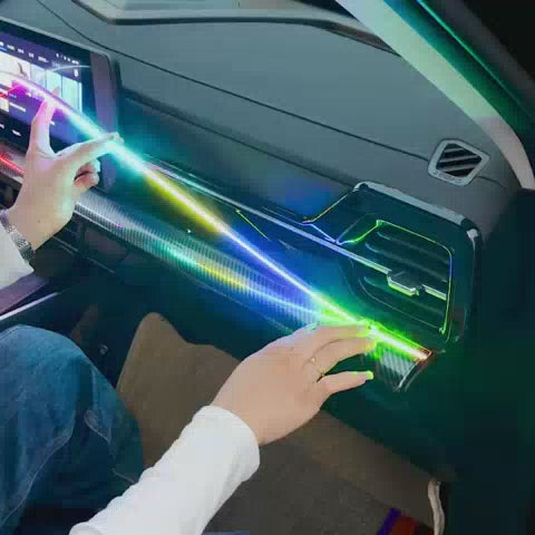 vídeo de montagem e instalação dos LED RGB em Acrilico em painel do automóvel, encaixe fácil e rápido e modos multicoloridos ou apenas de uma cor controlado através de um comando