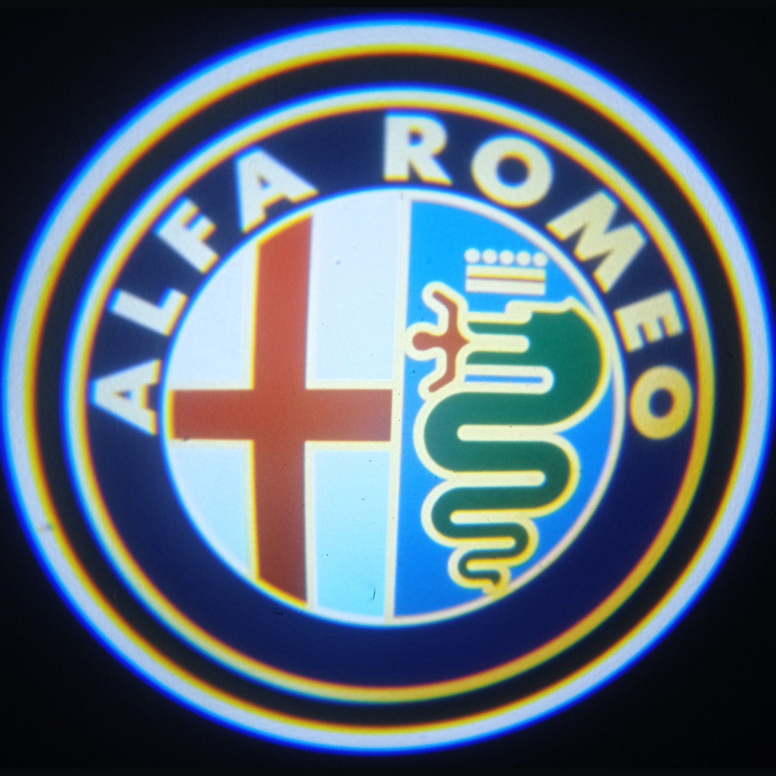 Luzes Cortesia com Logotipo marca Alfa Romeo