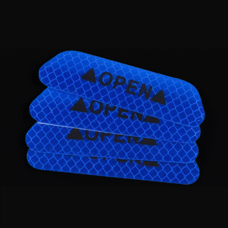 Autocolante Refletor para Porta na cor azul vista geral produto