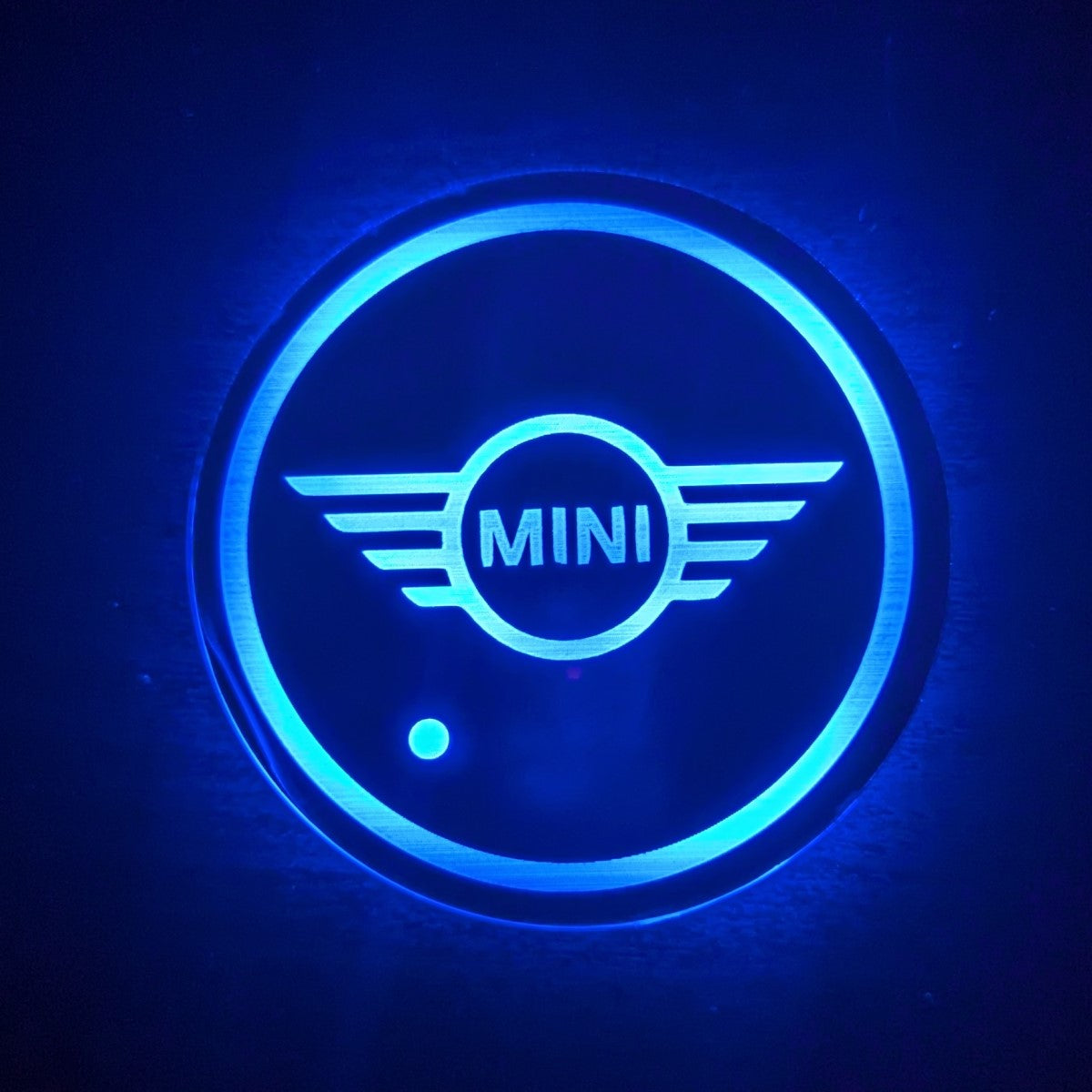 Base de Copos LED Com Logótipo Acessório Iluminação Automóvel Carro Mini