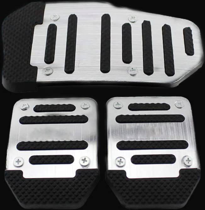 capa de pedais para carro em metal na cor branco com um design antiderrapante para segurança e estilo