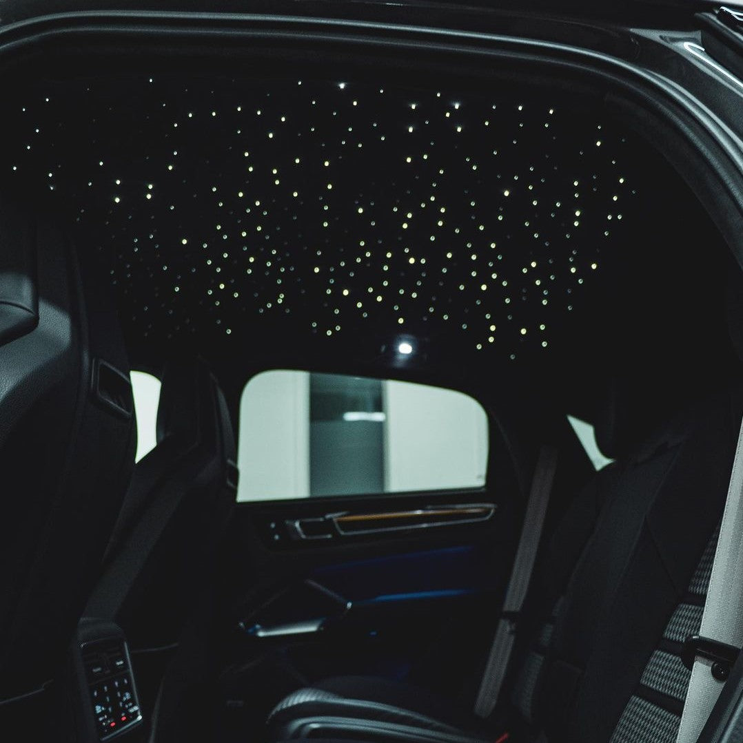 Céu Estrelado 300 pontos várias estrelas brancas no tejadilho do carro automóvel