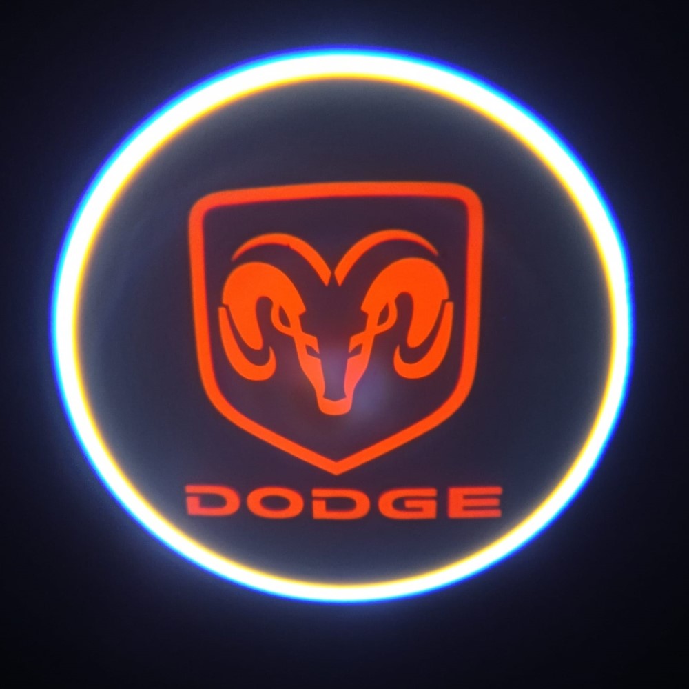 Luzes Cortesia com Logotipo marca Dodge