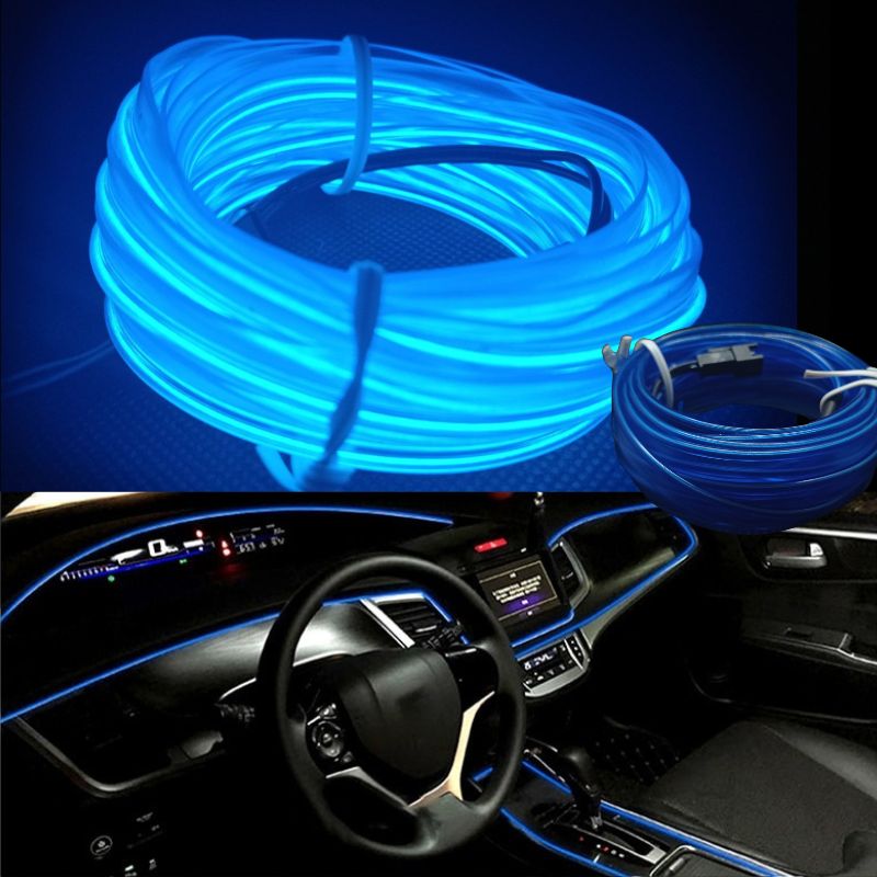 Fio Néon Flexível para Carro Automóvel Azul
