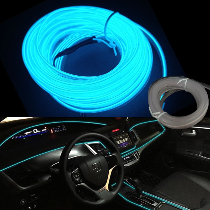 Fio Néon Flexível para Carro Automóvel Azul Gelo