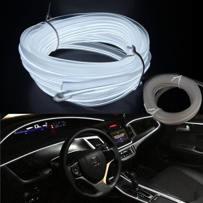 Fio Néon Flexível para Carro Automóvel Branco