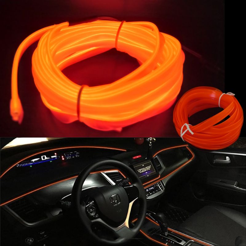Fio Néon Flexível para Carro Automóvel Laranja