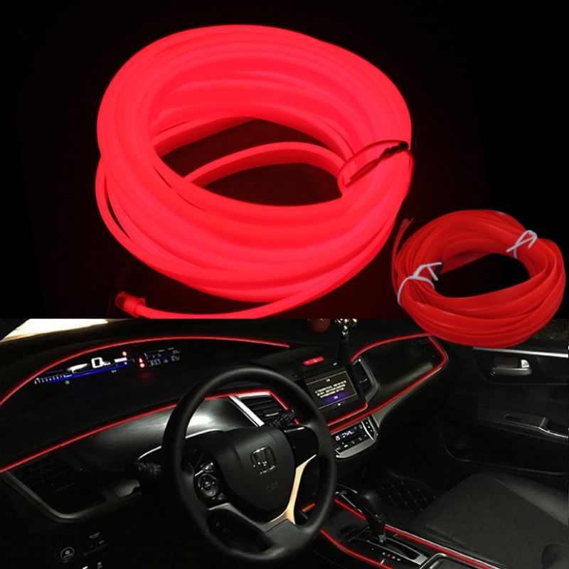 Fio Néon Flexível para Carro Automóvel Vermelho