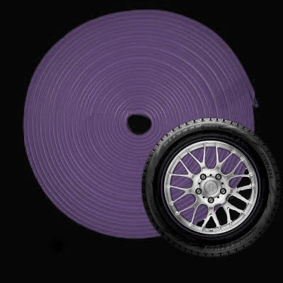 Rolo de fita decorativa roxa para personalização de jantes, material resistente e flexível