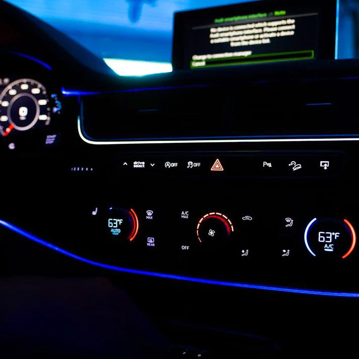 Fita Néon RGB Iluminação Interior Carro Automóvel Azul