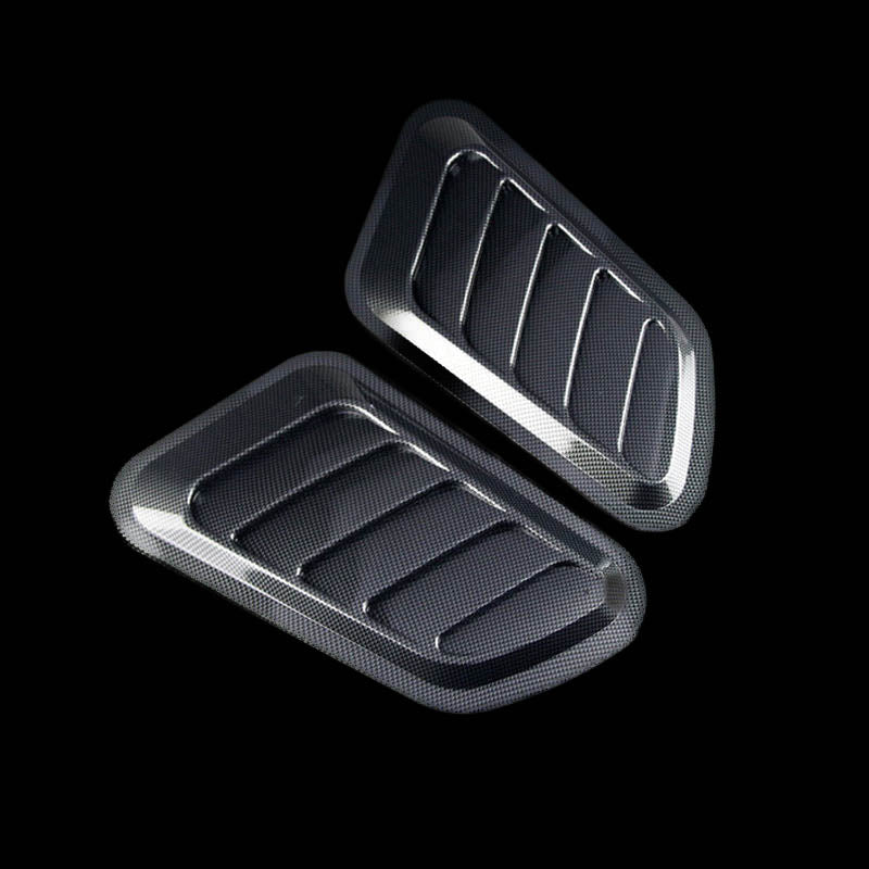 Grade Ventilação para Capô detalhe do produto com efeito fibra de carbono design moderno para carro automóvel
