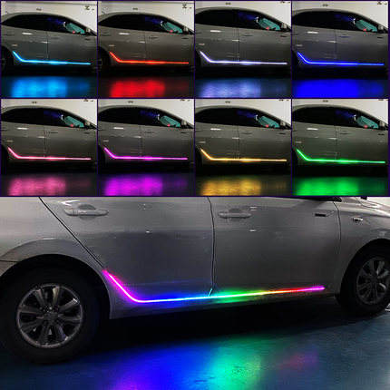 LED RGB Lateral iluminação exterior carro para portas azul vermelho branco roxo rosa amarelo verde arco-íris