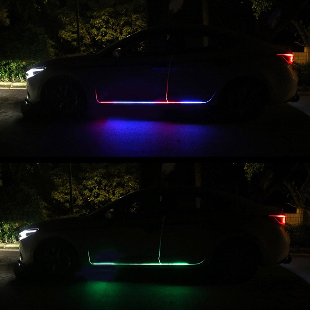 LED RGB Lateral noite exemplo portas colorido várias cores