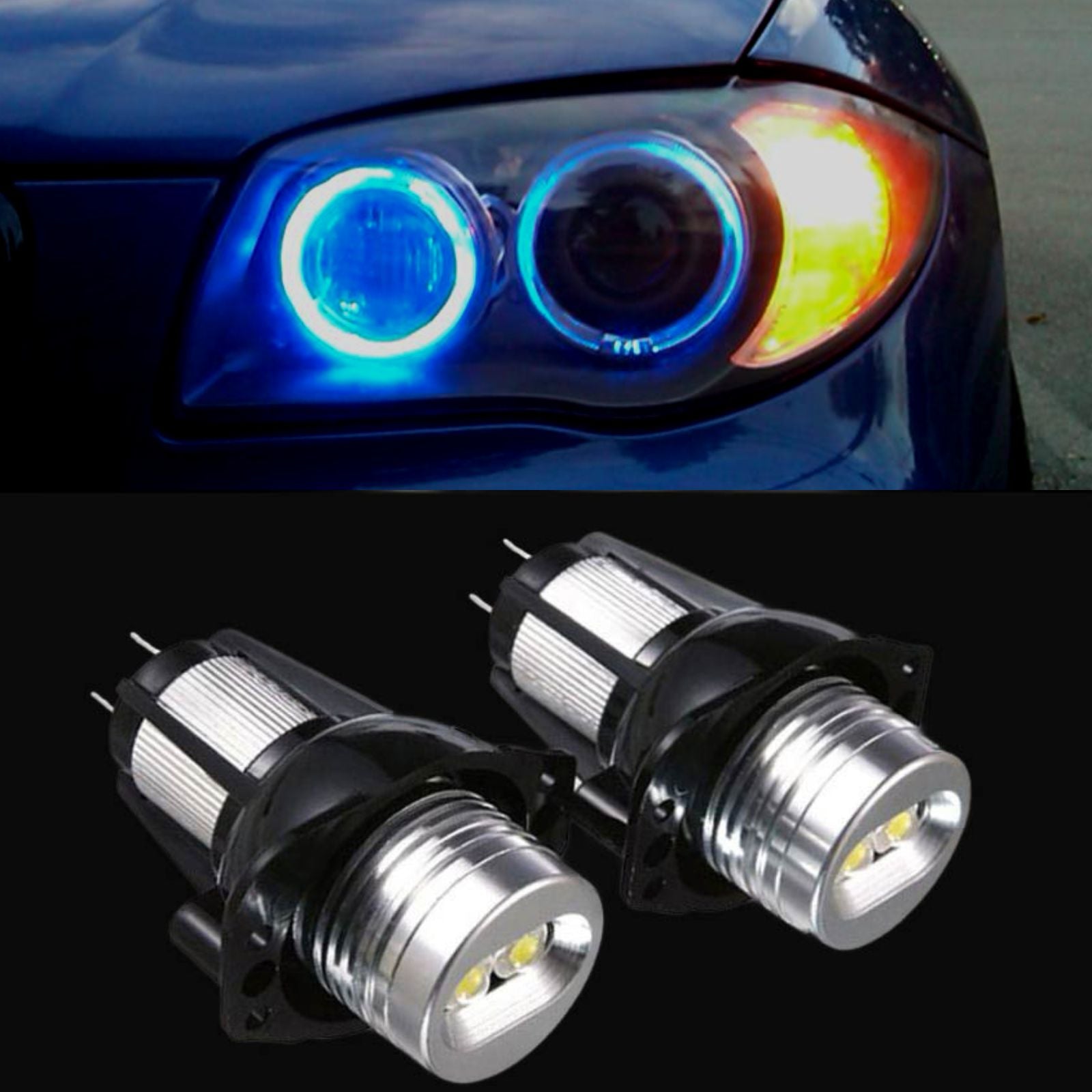 Lâmpada Angel Eyes BMW modelo e90 azul