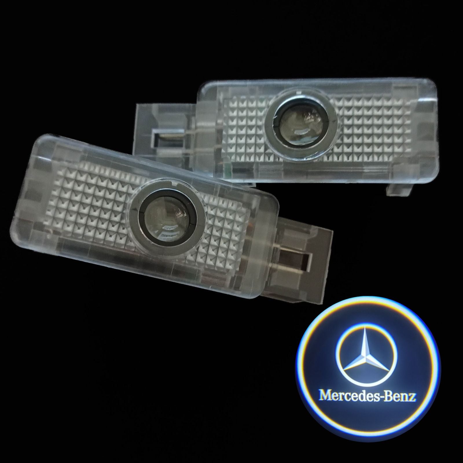 Lâmpadas de Cortesia com Logótipo Carro Automóvel Mercedes V2